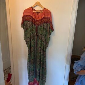 Multicolor Geometric Patterned Women's Dress